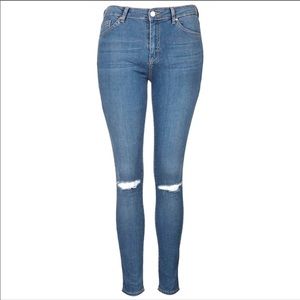 Topshop “Leigh” high waisted jeans size 28x30